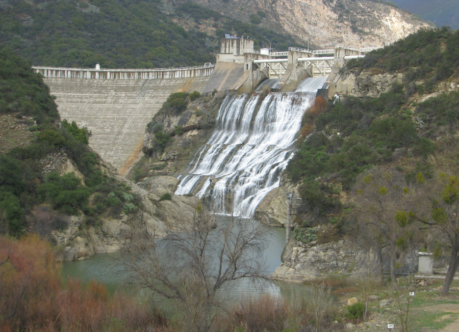 Gibraltar Dam on the Santa Ynez River