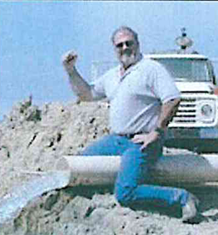 Michael F. Hoover, Professional Geologist conducting field research in Santa Barbara